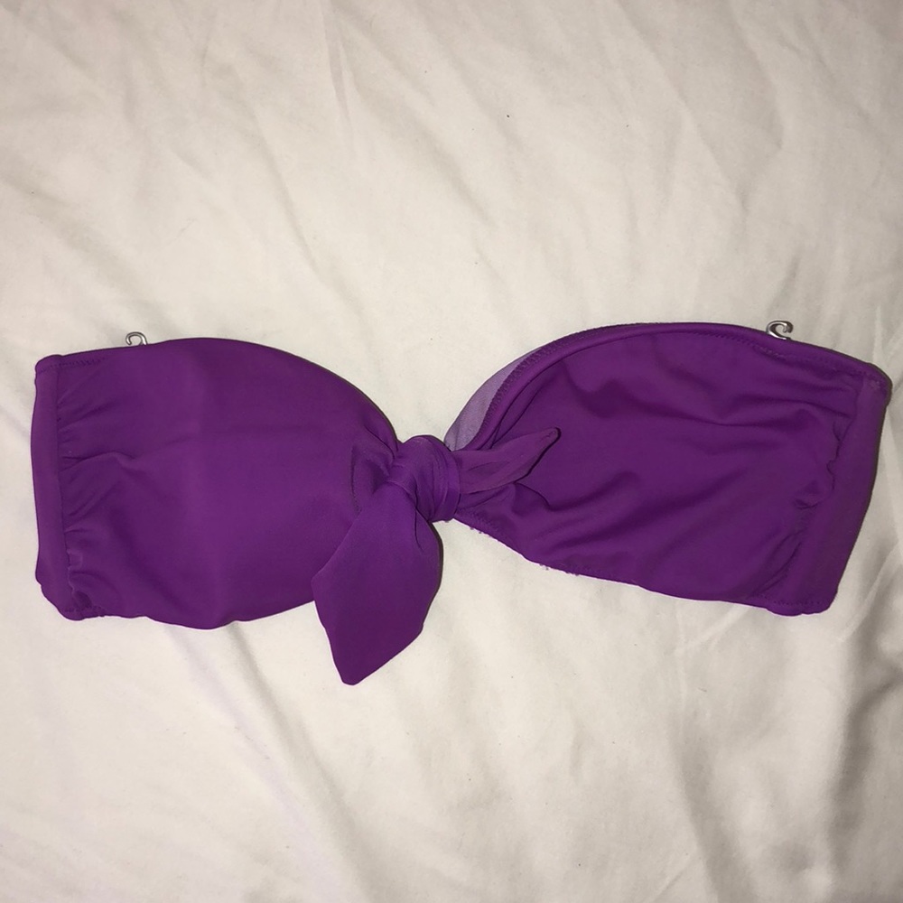 PURPLE BANDEAU STRAPLESS VICTORIAS SECRET BIKINI